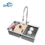 Handmade Kitchen Sink Stainless Steel Kitchen Sink Double Bowl Kitchen Sink With