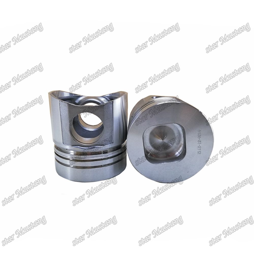Piston 6D105-1 Square bottom 6136-31-2112 6136-31-2010 For Kumatsu Engine Spare Parts