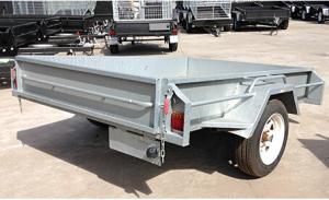 China 6x4 Hot Dipped Galvansied Single Axle Trailer with Mechanical Disc Brake 1400KG factory
