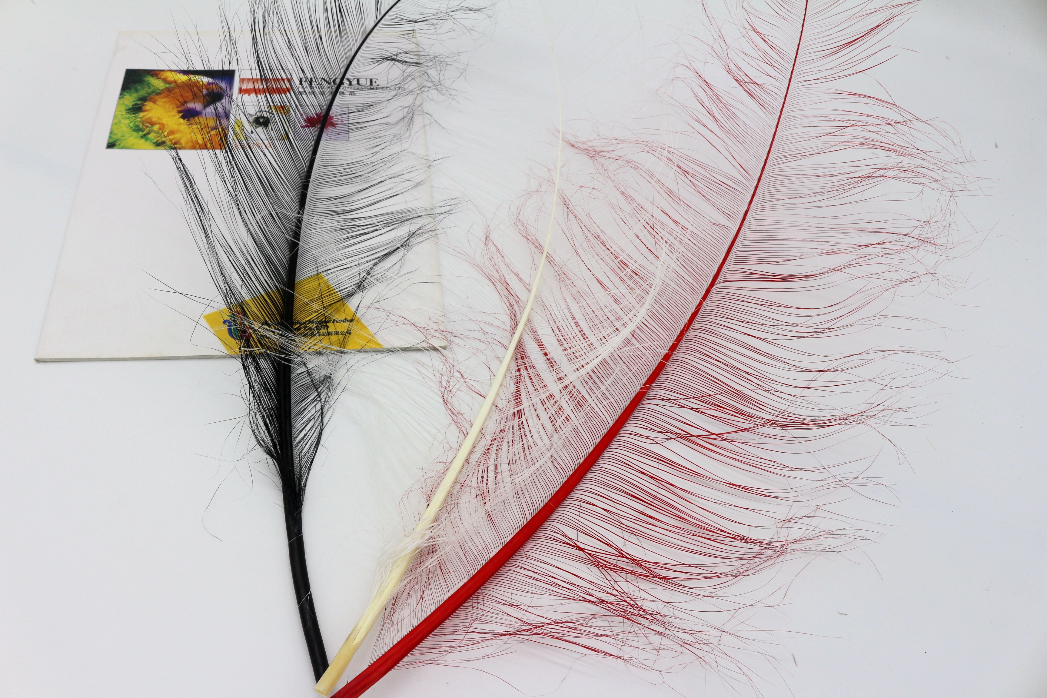 Handmade Multi Colored Millinery Feather Burnt Ostrich Plumes Feather 50-55cm