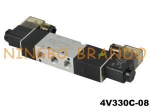 China 4V330C-08 Close Center Pneumatic Solenoid Valve 5 Way 2 Position 1/4'' factory