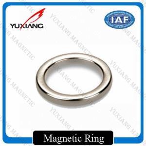 China D20*D10*2mm NdFeB Ring Magnet Silver Color N42H Coating Zn Direction Of Texture factory
