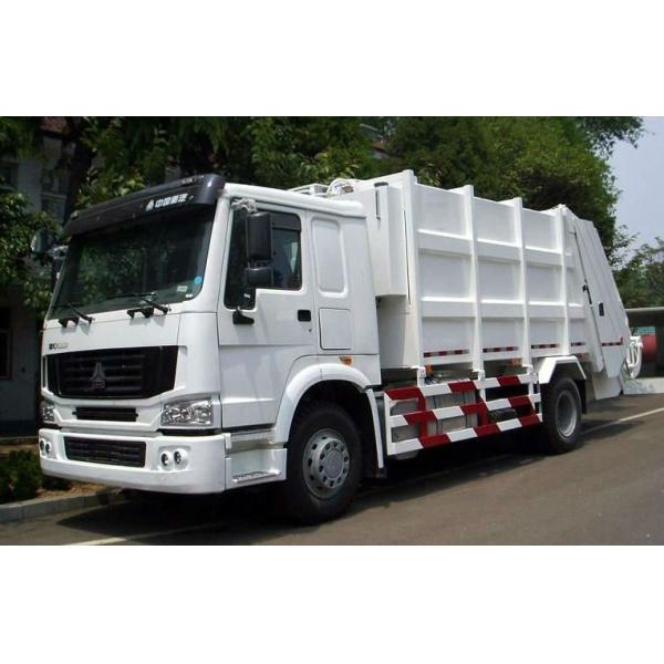 China White Color 12m3 Garbage Compactor Truck SINOTRUK HOWO 4x2 6000L Volume factory