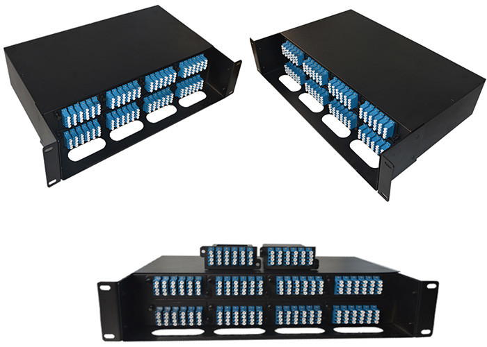 MTP MPO Fiber Optic Truck Patch Cable Patch Panel Rackmountable 19'' LC 192 Cores