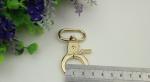 Oval shape eye bolt 26 mm gold metal trigger swivel snap hook for handbag