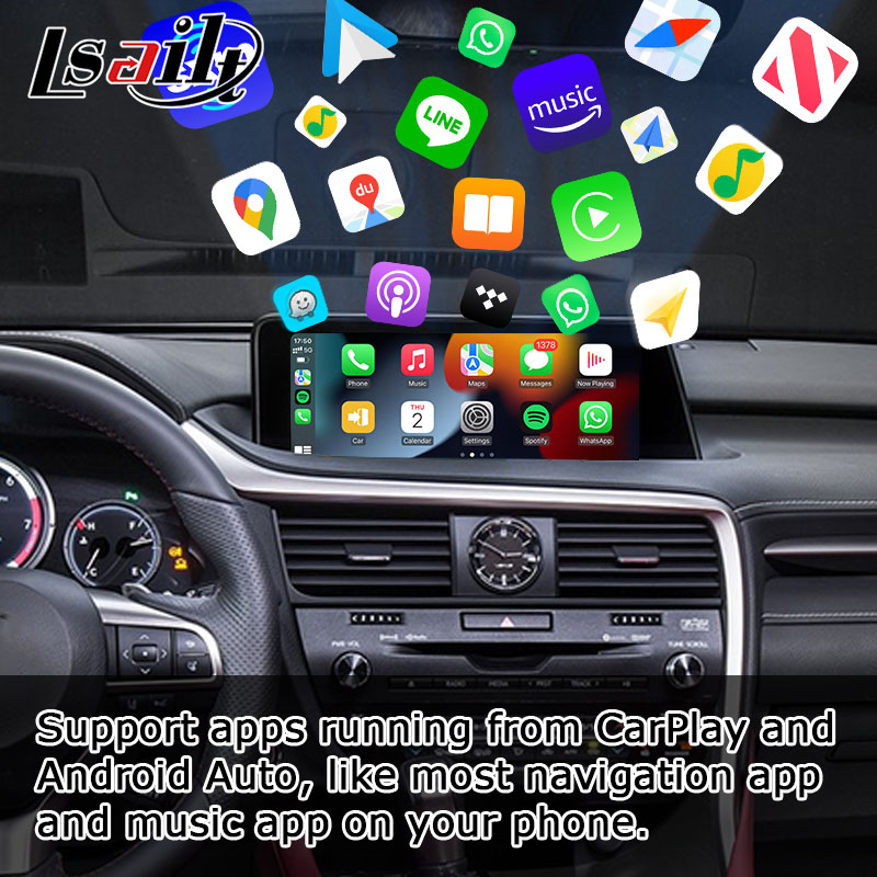Lexus RX350 RX450h RX200t wireless carplay android auto screen mirroring interface