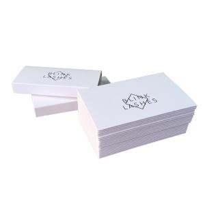 China luxury blink lashes box with black foil stamping Hinged cosmetic eyelash box factory