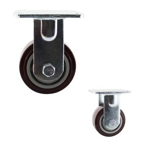 China PU 4 Inch Replacement 440LBS PP Core Heavy Duty Rigid Casters factory