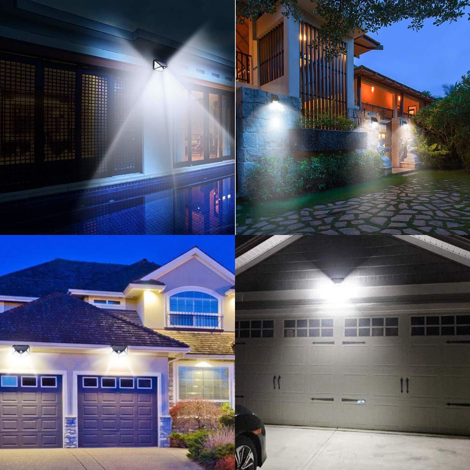 Courtyard Solar Outdoor Wall Lamps 100LED Body Induction Corridor Lights