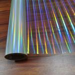 Eye Catching Holographic PET Film , Transparent Holographic Adhesive Film