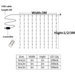 3x3M Remote Control icicle Curtain Fairy Lights Christmas Lights LED String