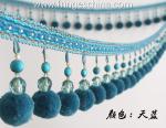 Machine producing OEM wholesale beautiful trimmings beaded pom pom fringes