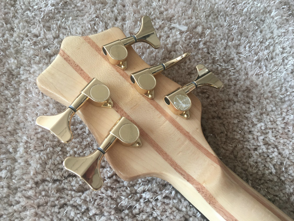 Custom bass guitar Ken smith bass 5 string Neck through body Golden hardwares Wilkson bridges original Dot inlay and act