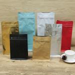 Custom Logo Printed Stand Up Coffee Tea Packaging Coffee Bean Bags With Valve