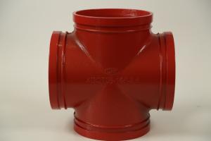 China Four Way Grooved Fittings For Fire Hydrant Pipe factory