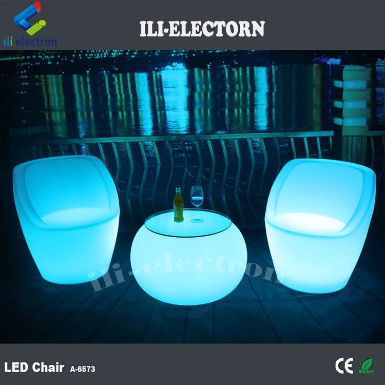 Rechargeable LED Glow Furniture Chair Waterproof For Event Night Club