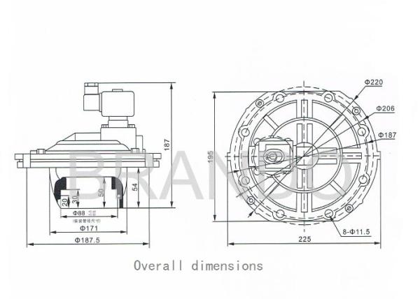 In Line Solenoid Pulse Valve SCG353B060 G 3 Inch Port Size 110V AC 220V AC 24V