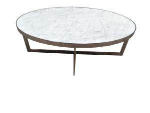 China Stone top brass metal finish side table/end table/coffee table for 5-star hotel bedroom factory