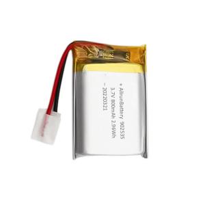 China Rechargeable Light LiPo Battery 800mAh 3.7V 902535 For Medical Devices factory