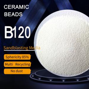China 10L 12Lbarrels package 700HV 25kgs 125ΜM JZB120 Ceramic Bead Blasting factory