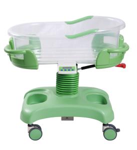 China Adjustable ABS 60kg Movable Newborn Baby Hospital Bed factory