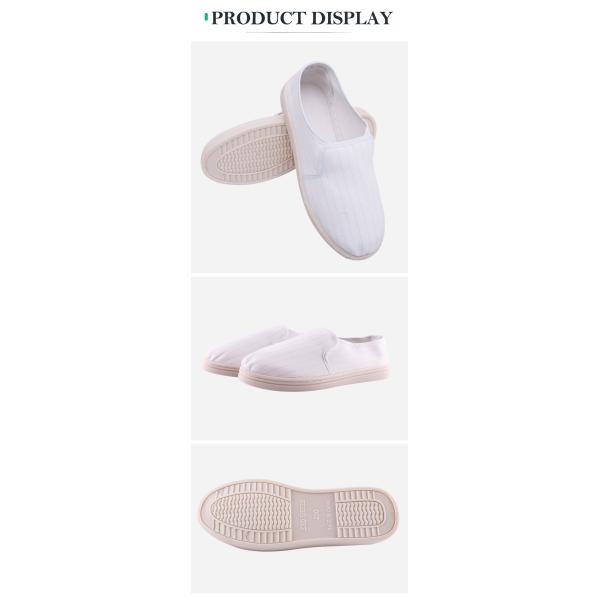 Unisex ESD Cleanroom Shoes PVC Sole Euro 34-50 White