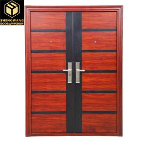 China Powder Coated Aesthetics Solid Aluminum Exterior Doors For Main Entrance factory