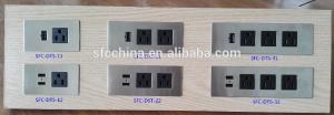 China USB Charging 5v 2.4a Desktop Socket / Tabletop Socket /stainless steel of face factory