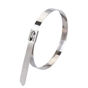 China Natural Ball Self Lock Stainless Steel Cable Zip Ties For High Temperature Applications factory