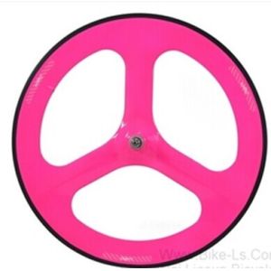 China popular pink 700c light tri-spokes rim /3-spoke carbon clincher wheel for road &track bike on sale