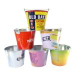 5L 8L Wine Beer Bucket Galvanized Large Tin Ice Bucket 0.25mm Thickness