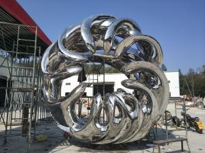 China 316L Stainless Steel Large Outdoor Garden Statues 3M Height Abstract Style factory