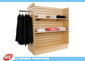 China Supermarket SGS Slatwall Display Stands For T - Shirt , Custom Color Printing factory