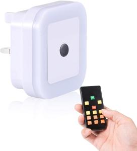 China EMC LVD certified 110-240V Plug In Wall Night Lights With Remote Control Timer Preset factory