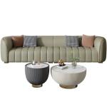 Piano Key Leather Light Green Sofa Nordic Sofa Bed Hotel Villa Living Room