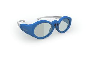 China Rechargeable DLP Link Active Shutter 3D TV Glasses For Kids , Blue factory