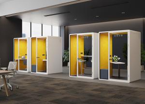 China Large Size XL Sound Proof Meeting Pods With Table Chair For 6 - 8 Person factory