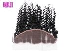 100% Virgin Brazilian Deep Wave , Frontal Lace Closure Free Part Environmentally