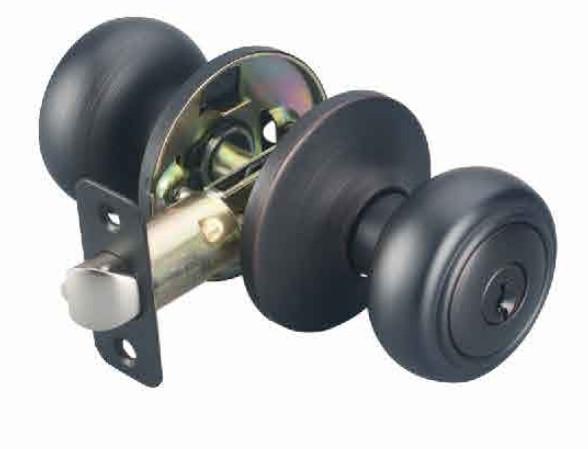 Changeable Square Corner Faceplate Knob Door Lock for 35mm to 45mm Door
