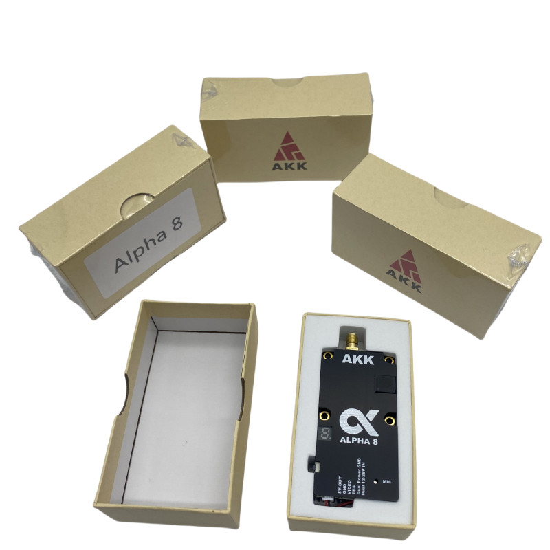 AKK 8W VTX Alpha8 Wireless Video Transmitter 80CH 5.8G 8W 5W 3W 1W Power Support Smart Audio