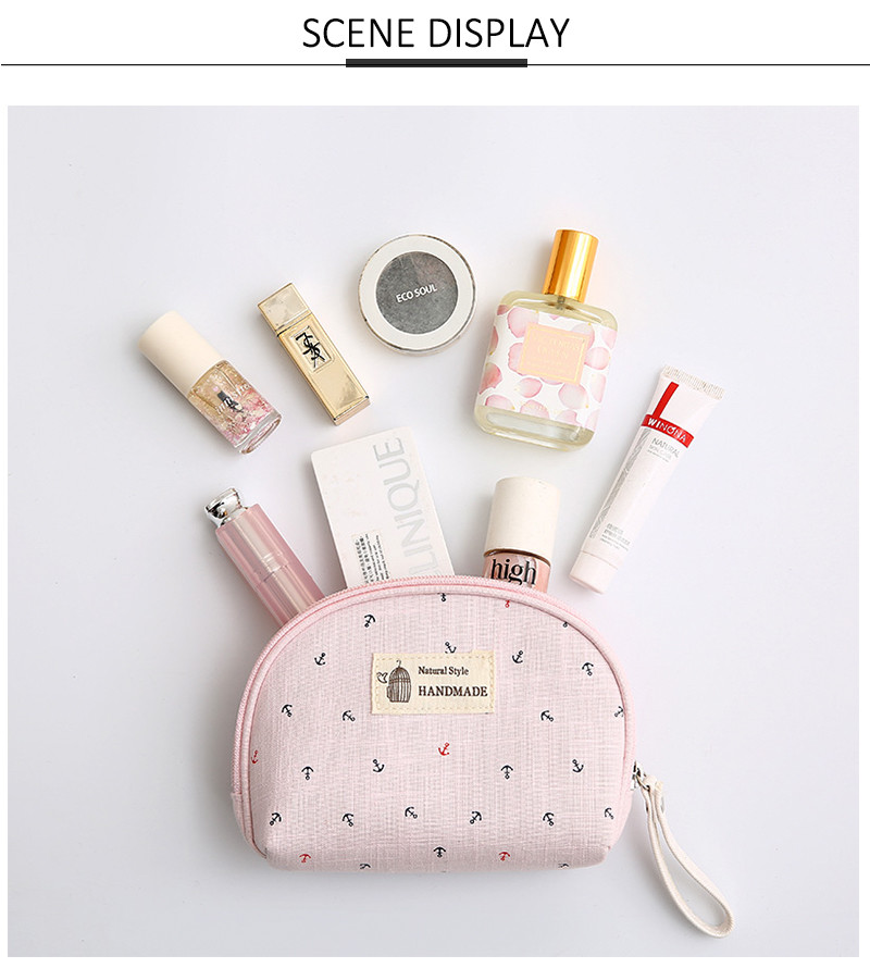 Lady Private Label Waterproof Portable Pink Cosmetic Bag Sets