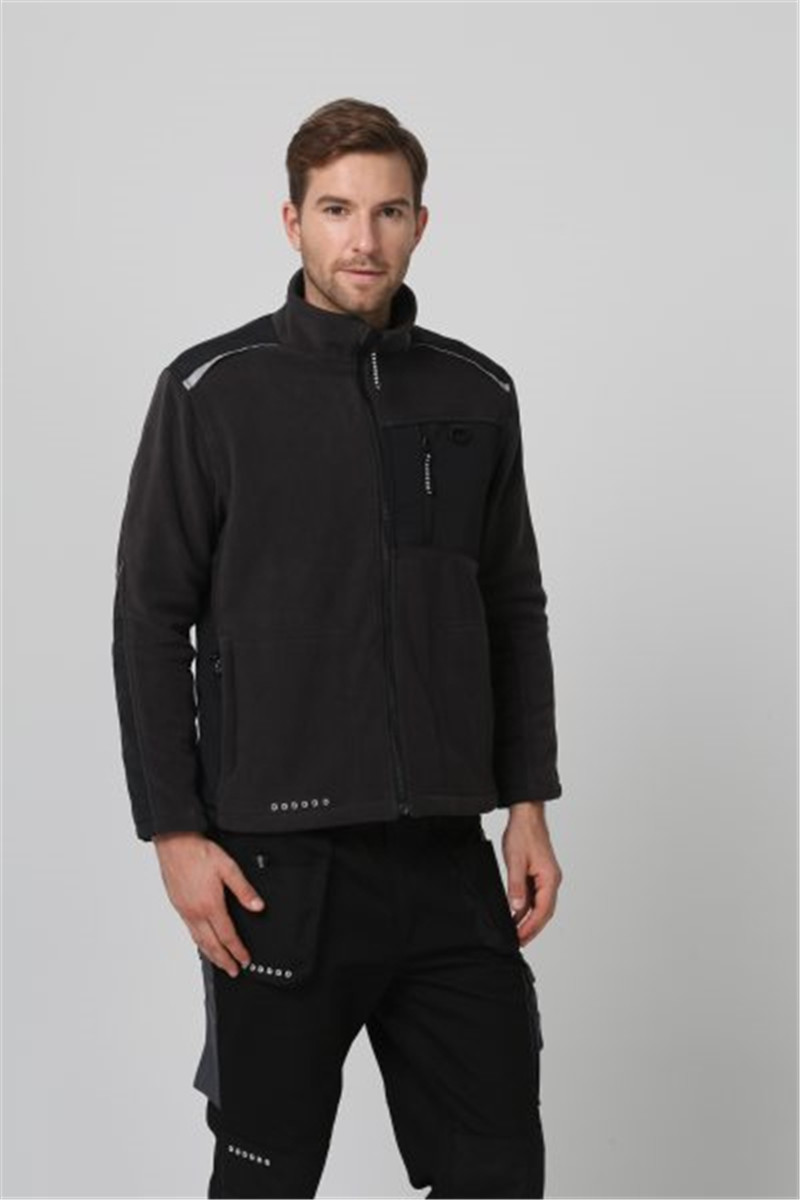 Mens Micro Fleece Warm Jacket , 320gsm Mens Winter Work Clothes