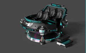 China Rotating 360 Degree VR Chair 5 Seats 9d VR 360 Roller Coaster UFO Flight Simulator 3000W factory