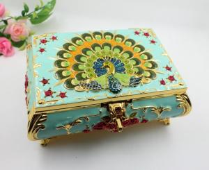 China Shinny Gifts Small Ring Jewelry Box Glass Cover Ring Storage Box Stud Earring Box factory