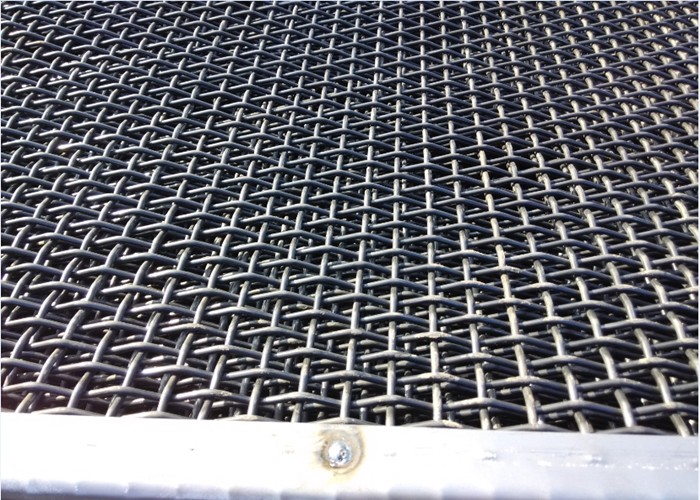 65mn Steel Crimped Wire Mesh Square Hole Length Customized For Sieving