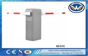 China Heavy Duty Car Park Barrier Two Motor Two Booms 24VDC Motor Vehicle Barrier For Community factory