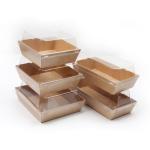 Kingwin Disposable Recycle Food Grade Container Packaging Brown Paper Fast Food