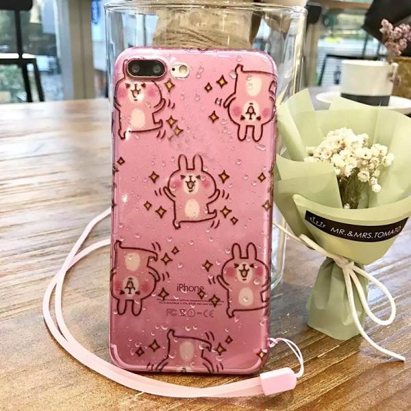 Soft TPU Lovely Water Droplets Cartoon Cana Hera Rabbit Back Cover Cell Phone