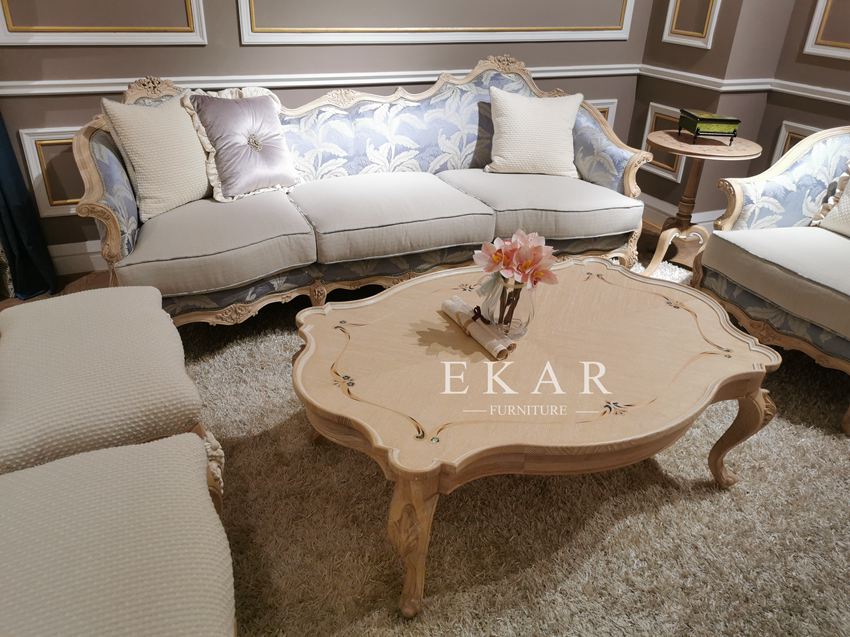 European Elegant Style Classic Wooden Coffee Tea Table