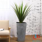 Silk / Plastic Artificial Green Plants Musa Basjoo Plant Pot For Hotel And Plaza